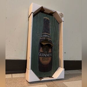 NEW Guinness Bottle Wall Mount Bottle Opener - Dark Green